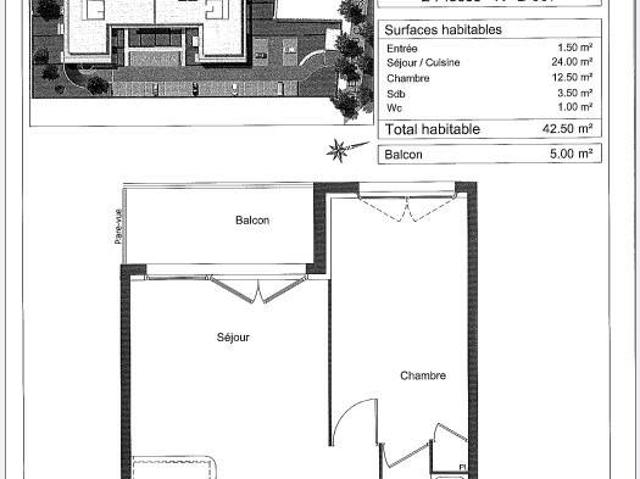 Appartement T2 42.5m2 à louer à Pau | Pichet