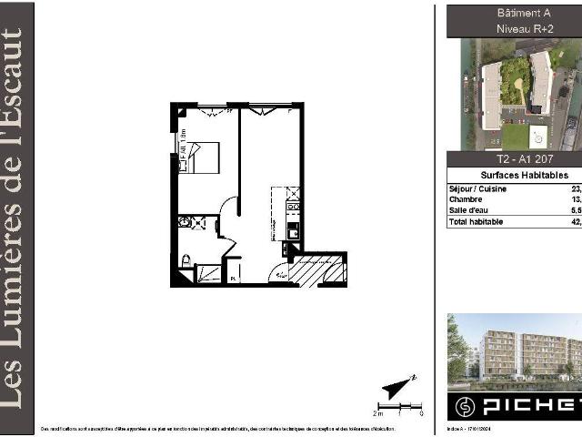 Appartement T2 42.5m2 à louer à Valenciennes | Pichet