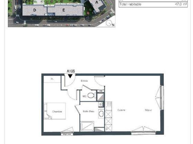 Appartement T2 47m2 à louer à Wattrelos | Pichet