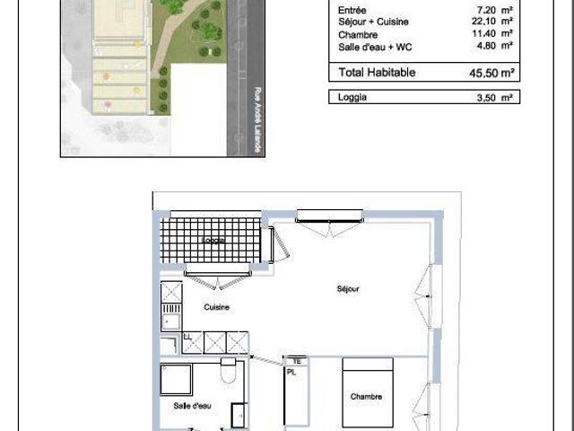 Appartement T2 45.5m2 à louer à Évry courcouronnes