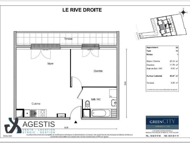 APPARTEMENT T2 45M