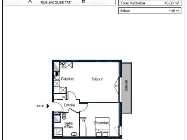Appartement T2 46m2 à louer à Bois d'arcy | Pichet