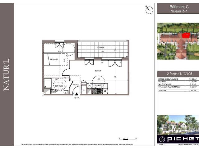 Appartement T2 46m2 à louer à La queue en brie