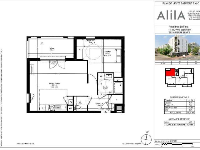 Appartement T2 50 m²