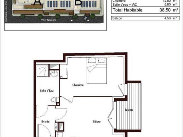 Appartement T2 38.5m2 à louer à La seyne sur mer