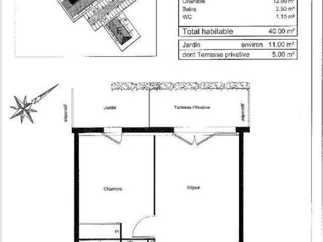 Appartement T2 39.74m2 à louer à Sarlat la canéda