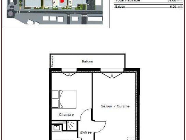 Appartement T2 39m2 à louer à La rochette | Pichet