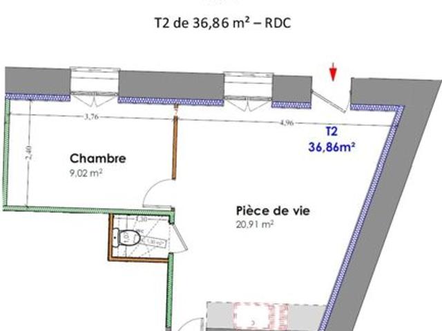 Appartement T2, à vendre en VEFA, Résidence principale ou investissement locatif