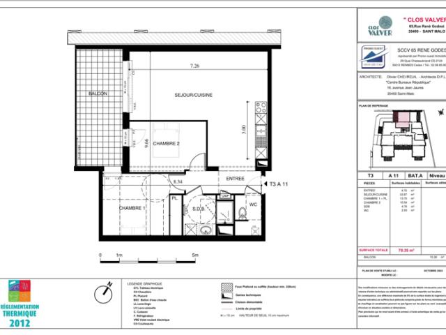 Bel appartement pour investir avec terrasse à Saint Malo