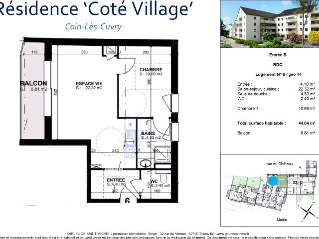 Appartement T2 avec extérieur Résidence Les Terrasses du Parc
