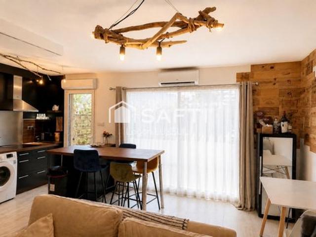 Appartement T2 avec jardin, vendu entièrement équipé