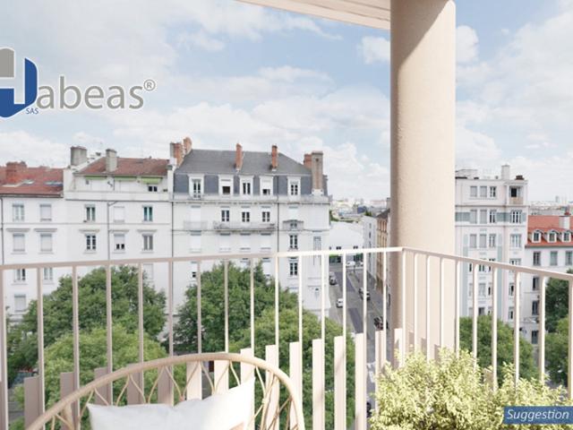 Appartement T2 de 45m² au 7em étage avec un grand balcon de 12.83m², Lyon 7?