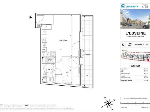 Appartement T2 ORMOY à louer