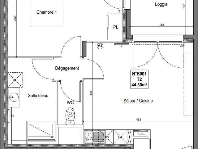 Appartement T2 Saint Jean de Védas