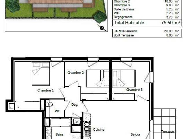 Appartement T4 75.5m2 à louer à Challans | Pichet