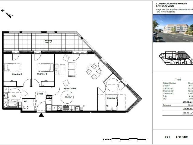 Appartement T4 86 m²