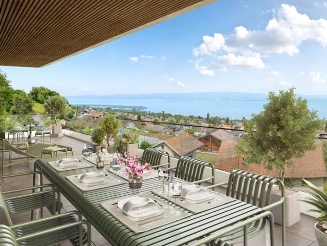 Appartement T4 au 1er étage avec vue panoramique sur le Lac