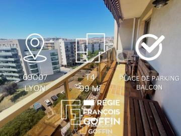 APPARTEMENT NON MEUBLÉ T4 AVEC BALCON PARKING 99.80M2
