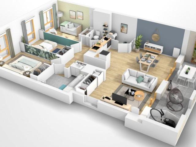 Appartement T4,Bat. B 2b Bd Emile Romanet, Nantes