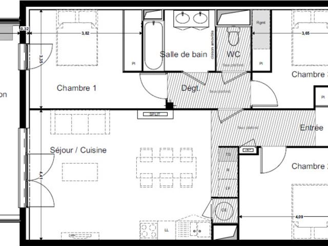 Appartement T4 de 84 m² avec balcon et vue boisée – Montrabé 31, cadre de vie privilégié aux portes de Toulouse