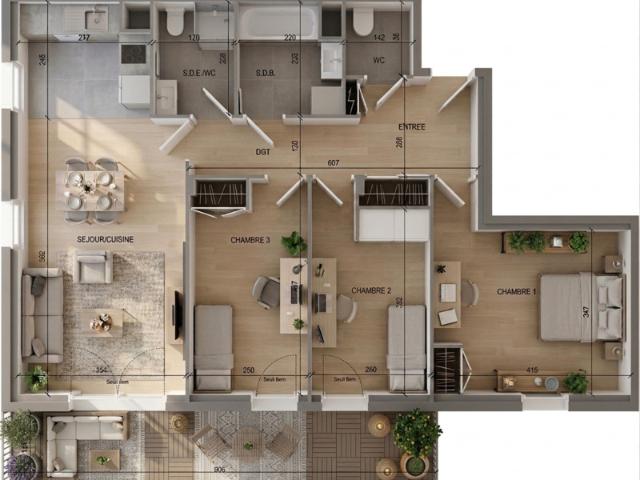 Appartement T4 La Courneuve