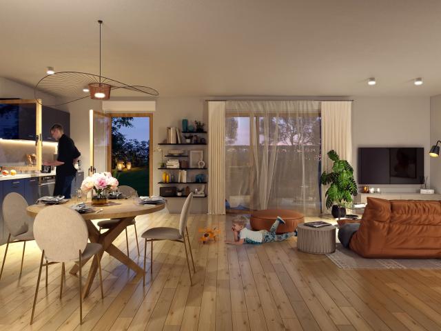 APPARTEMENT T4 NEUF À ANNECY SECTEUR SEYNOD REZ DE JARDIN 53,76 M2 D’EXTÉRIEUR LIVRAISON IMMÉDIATE
