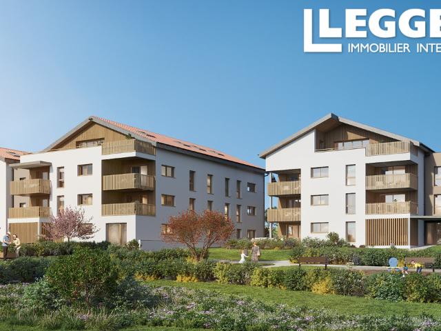 Appartement T4 neuf, 87 m2 avec balcon, 6,4 km de la frontière genevoise, idéal pour les frontaliers