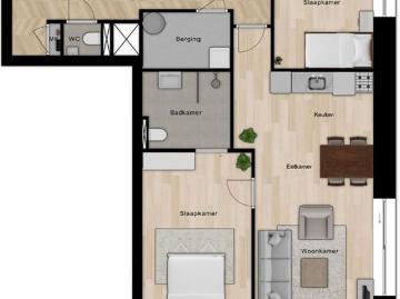 Appartement te huur: Appartement type C Bouwnr. 1 7771 TD Hardenberg