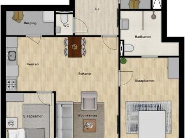 Appartement te huur: Appartement type D Bouwnr. 22 7771 TD Hardenberg