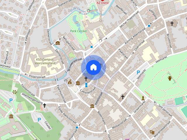 Appartement te huur in Diest voor € 710 met 1 slaapkamer