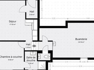 Appartement te huur in Pepinster voor € 550 met 1 slaapkamer