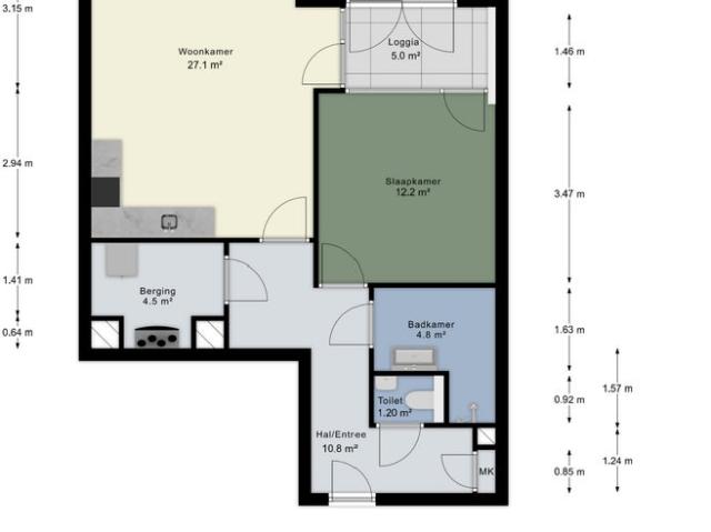 Appartement te huur Strijp S, Machinekamerplein in Eindhoven voor € 1.554