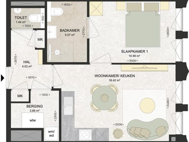 Appartement te huur