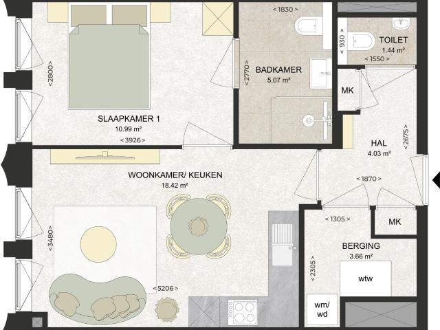 Appartement te huur