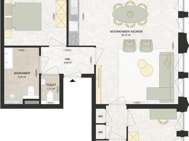 Appartement te huur