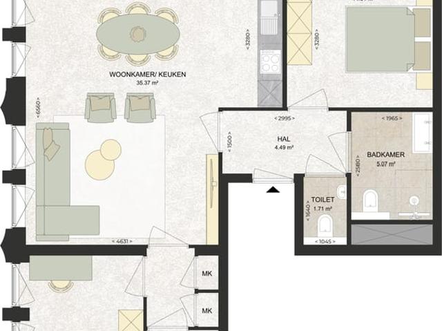 Appartement te huur