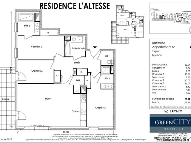 Appartement Thoiry 4 pièce s 95.22 m2