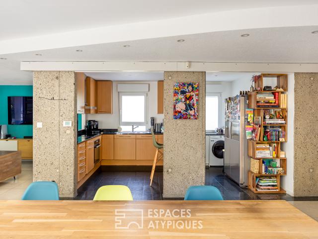 Appartement type loft d'architecte avec jardin plein sud