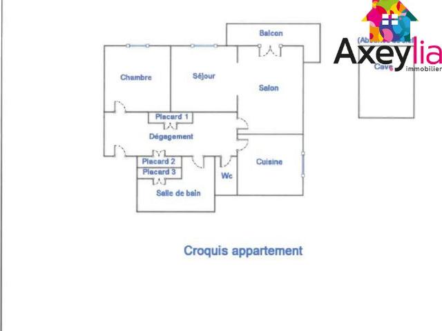 Appartement type 2 de 63m²