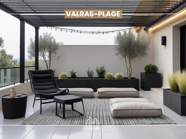 Appartement Valras Plage 4 pièces BORD DE MER T4 LUMINEUX