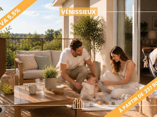 Appartement Venissieux 3 pièces JARDINS DES LILAS PROCHE COMMERCES