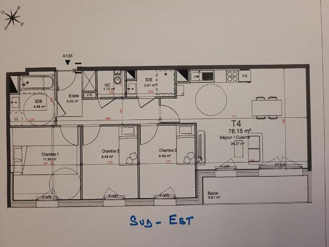 Appartement Wervicq Sud 4 pièce s 84 m2