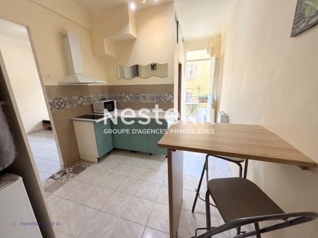 APPARTEMENT A LOUER: NICE PORT RIQUIER STUDIO MEUBLE BALCONET