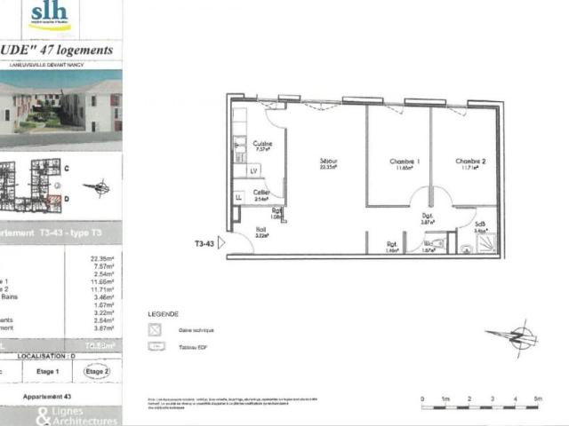 ▷ Appartement à louer • Laneuveville devant Nancy • 70 m² • 540 € | immoRegion