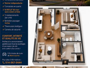 Appartement à Louer 1595 rue des Corbeaux, Mont Laurier 8 photos | Logis Québec