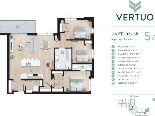 Appartement à Louer 1000, rue Claire Jolicoeur, Les Nations Sherbrooke 8 photos | Logis Québec