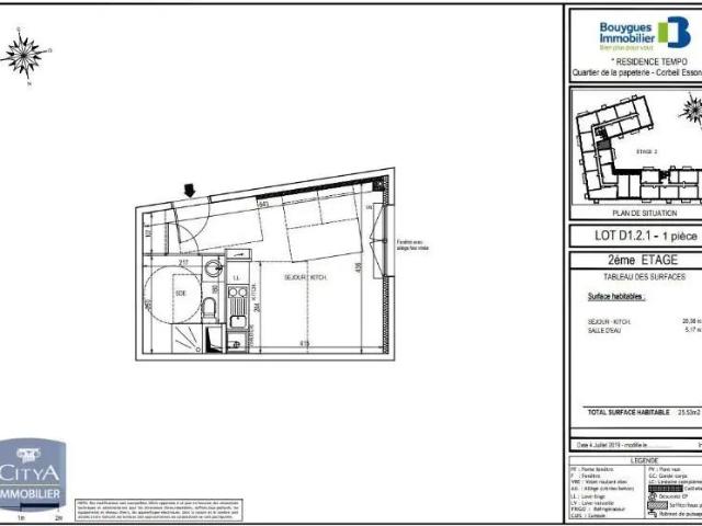 Appartement à louer 1 pièce 25.53m²