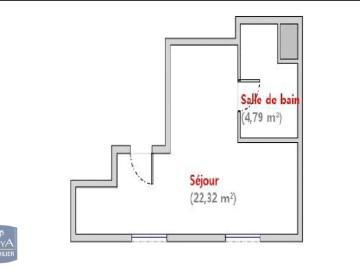 Appartement à louer 1 pièce 27.11m²