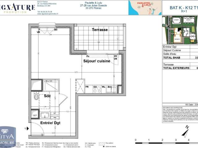 Appartement à louer 1 pièce 33.68m²