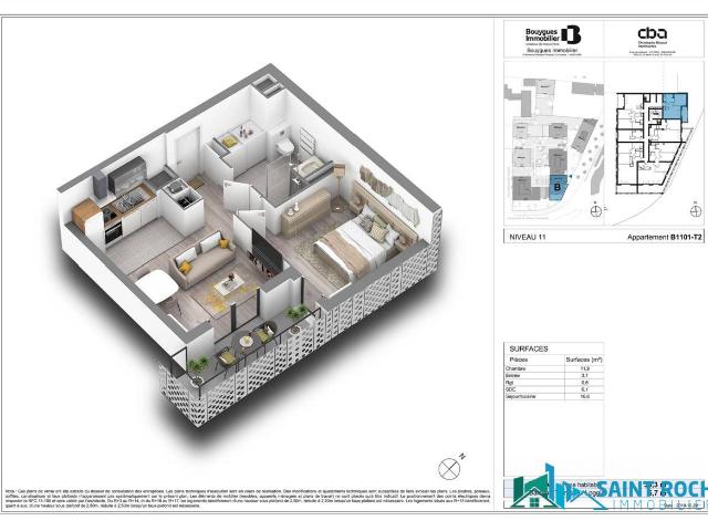 Appartement à louer, 2 pièces Le Havre 76600